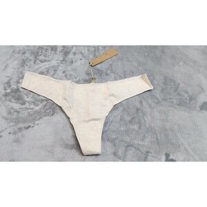 NWT‎ Skims Women's Large Oatmeal Heather Lightweight Cotton Thong